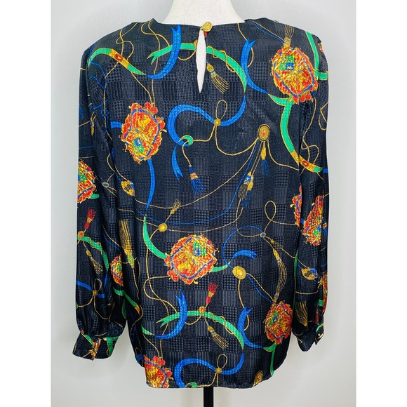 Vintage La Chine Classic by Galinda Wang Regency Blouse Womens 10 Classic Luxe - Picture 4 of 10